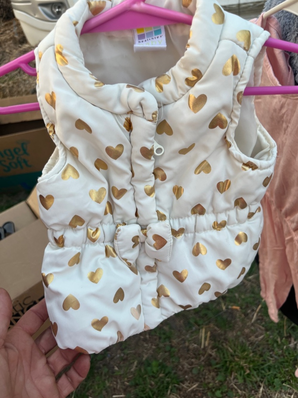 Health Tax 0 To 3 Months Little Girls’s Heart Puffer Vest
